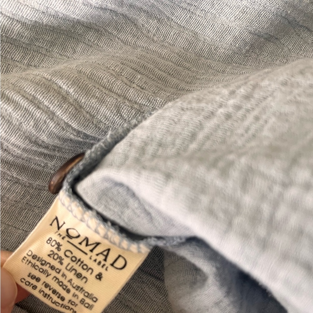 Nomad Light Blue Button-Front Maxi Dress - Picture 7 of 7